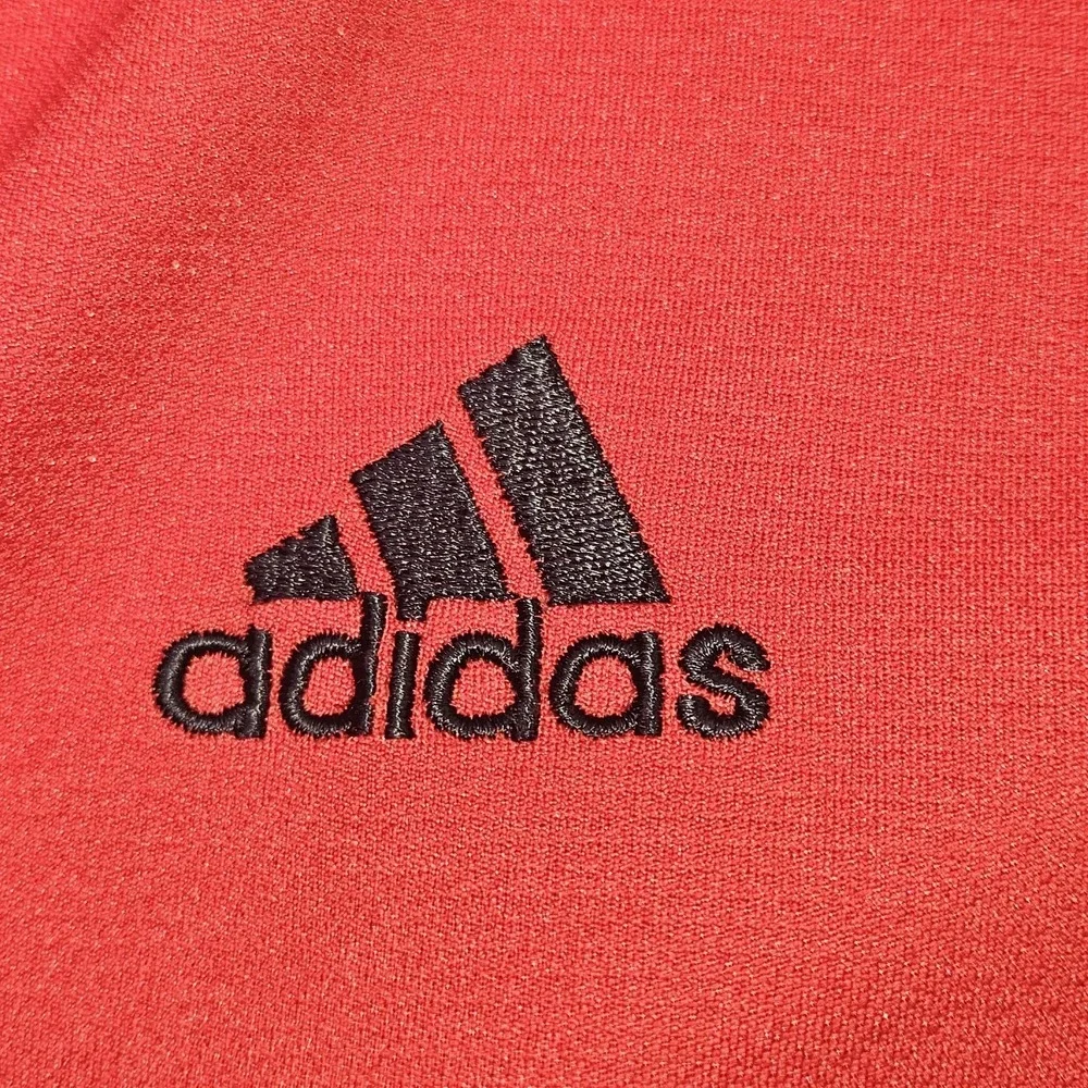 ADIDAS Louisville Cardinals Polo Shirt Large Red Black Climalite